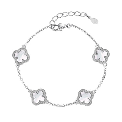 [Amore Jewelry]Four-Leaf Clover Exquisite Bracelet