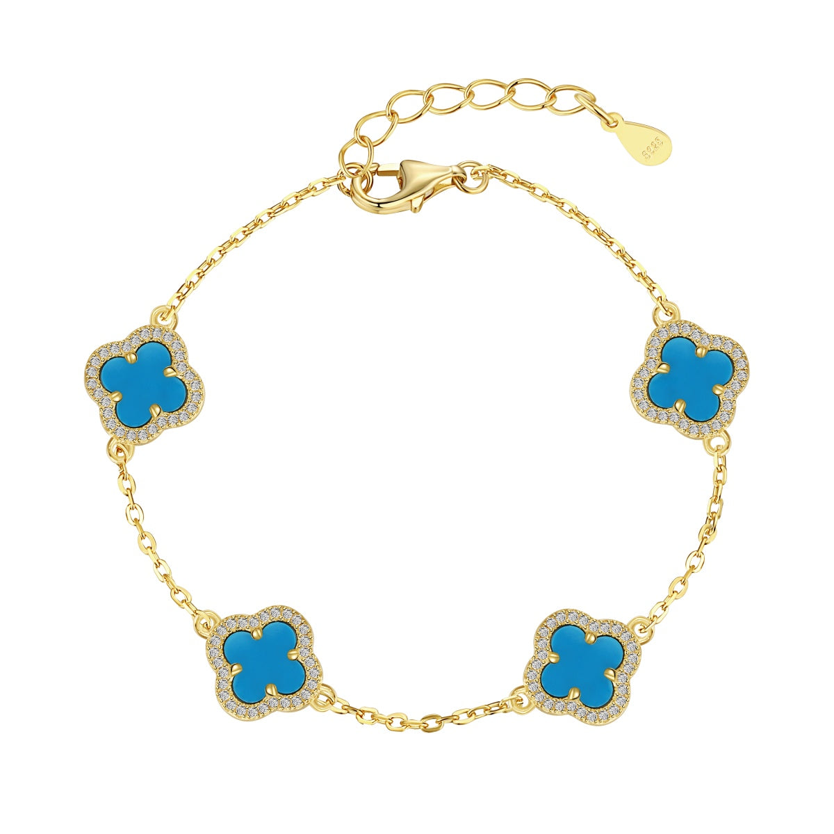 [Amore Jewelry]Four-Leaf Clover Exquisite Bracelet