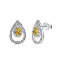 [Amore Jewelry]Sparkling Delicate Water Drop Shape Daily Earrings