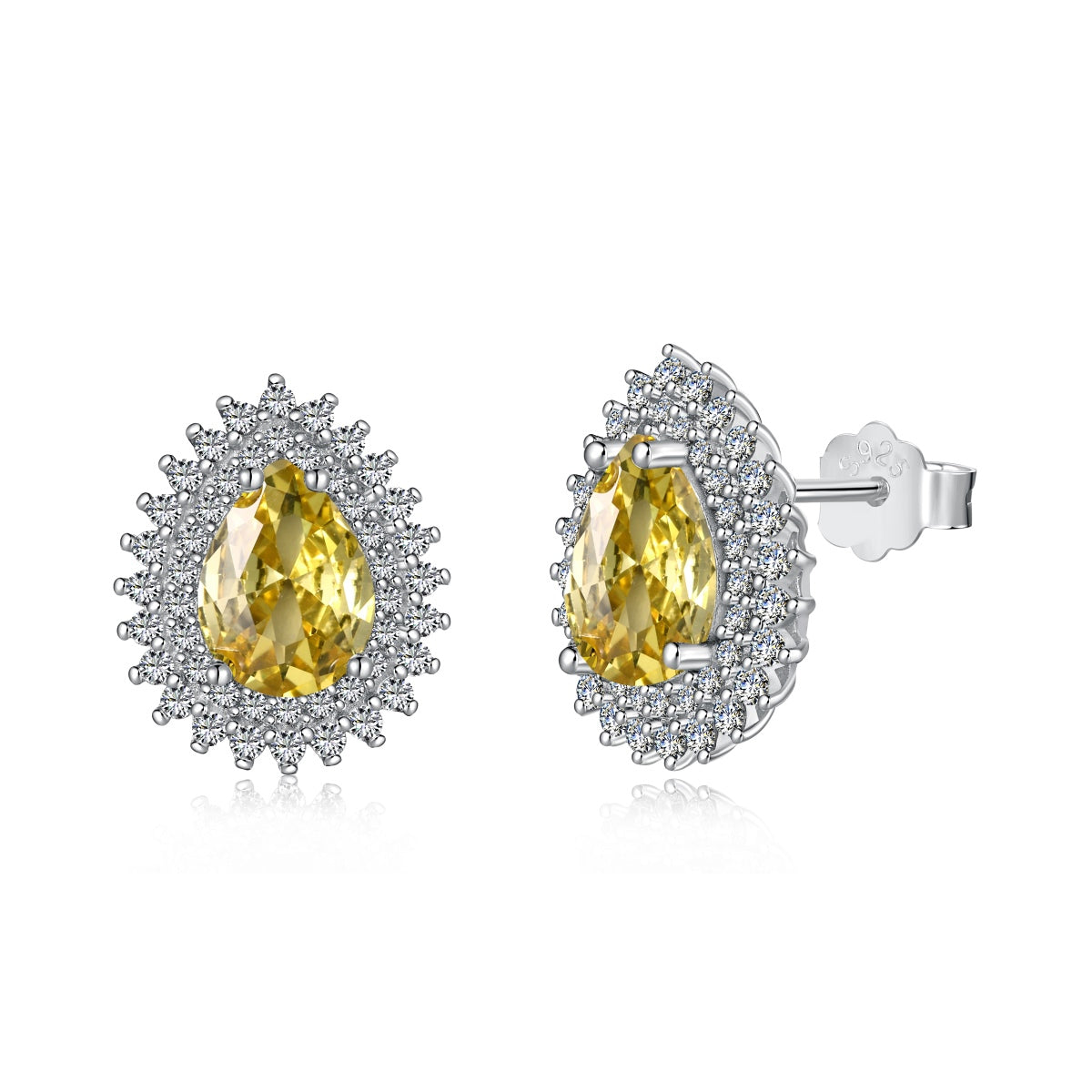 [Amore Jewelry]Delicate Gorgeous Pear Cut Daily Earrings
