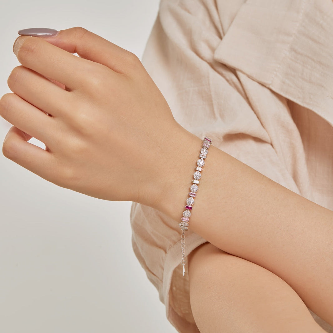 [Amore Jewelry]Radiant Colorful Round Shape Daily Bracelet