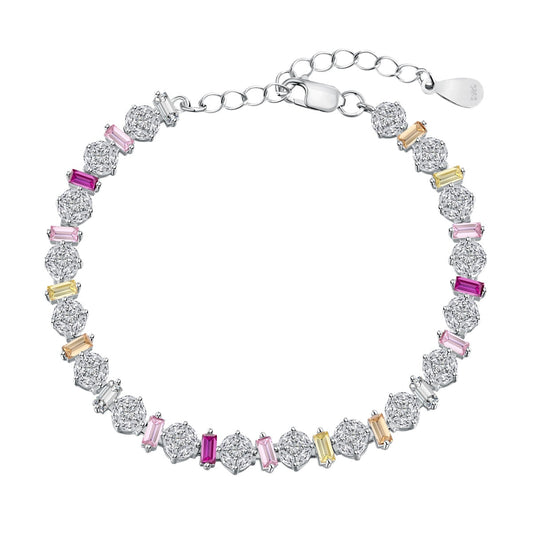 [Amore Jewelry]Radiant Colorful Round Shape Daily Bracelet