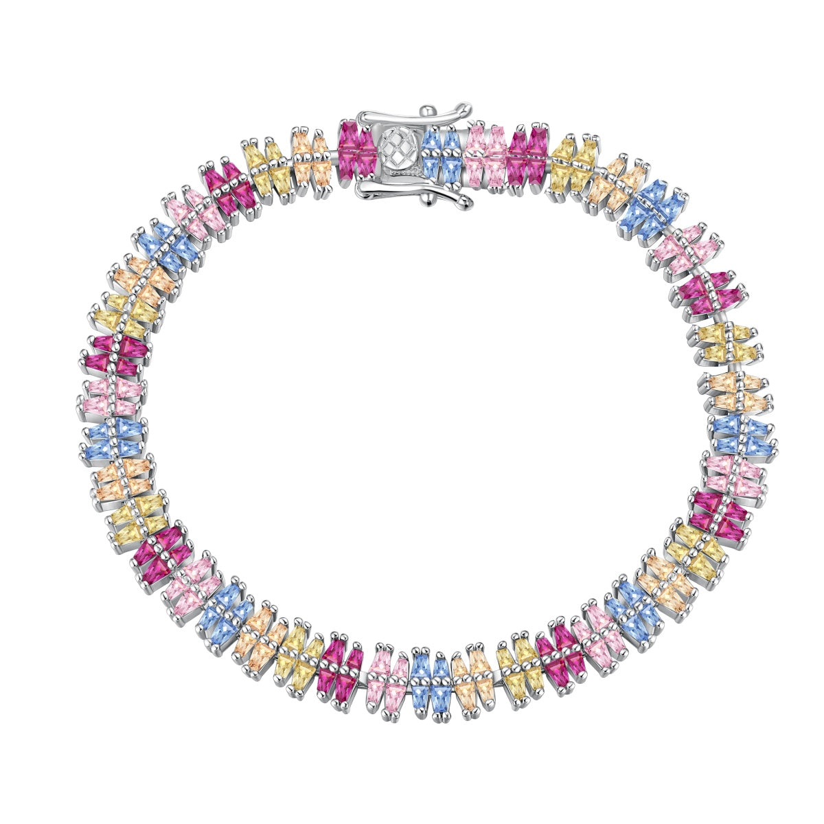 [Amore Jewelry]Sparkling Exquisite Multi Cut Party Bracelet