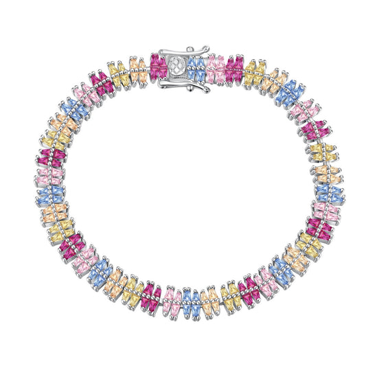 [Amore Jewelry]Sparkling Exquisite Multi Cut Party Bracelet