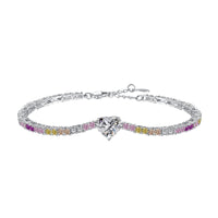 [Amore Jewelry]Delicate Romantic Heart Shape Lover Bracelet