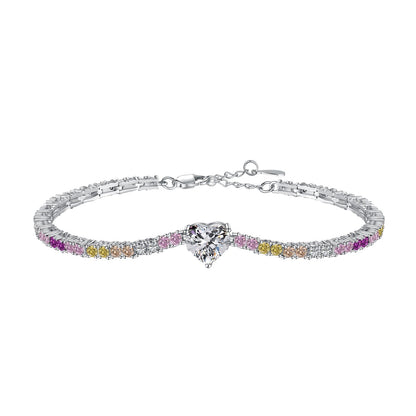 [Amore Jewelry]Delicate Romantic Heart Shape Lover Bracelet