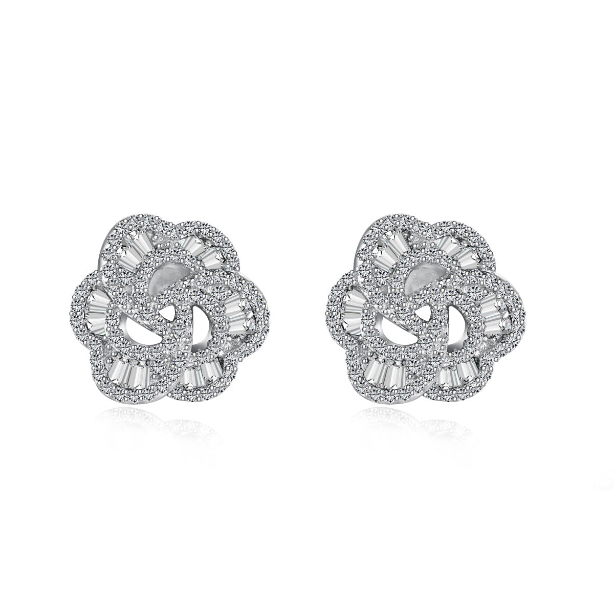 [Amore Jewelry]Exquisite Flower Shape Daily Earrings