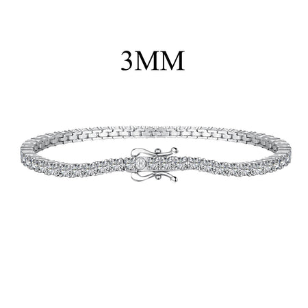 [Amore Jewelry]Dainty Charming Round Cut Tennis Bracelet