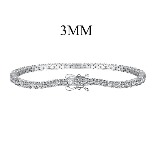 [Amore Jewelry]Dainty Charming Round Cut Tennis Bracelet