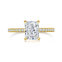 [Amore Jewelry]2.0 Carat Dazzling Sparkling Radiant Cut Party Ring