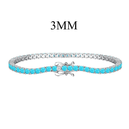 [Amore Jewelry]Dainty Charming Round Cut Tennis Bracelet