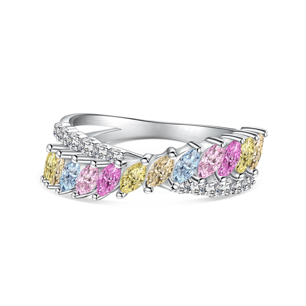 [Amore Jewelry]Unique Colorful Marquise Cut Daily Ring