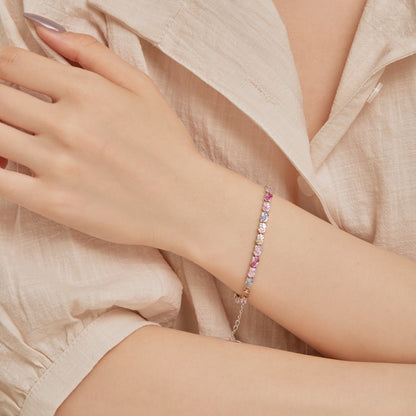 [Amore Jewelry]Ornate Colorful Flower Shape Party Bracelet