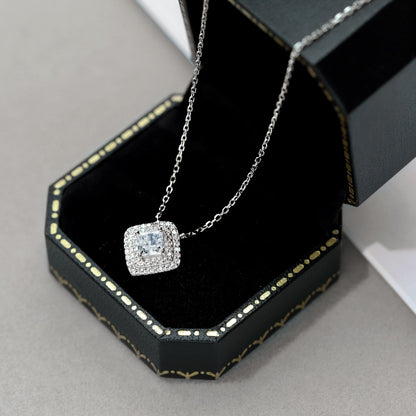 [Amore Jewelry]Sparkling Asscher Cut Necklace