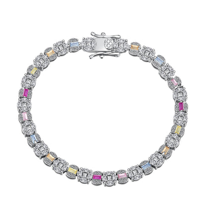 [Amore Jewelry]Dazzling Radiant Multi Cut Daily Bracelet
