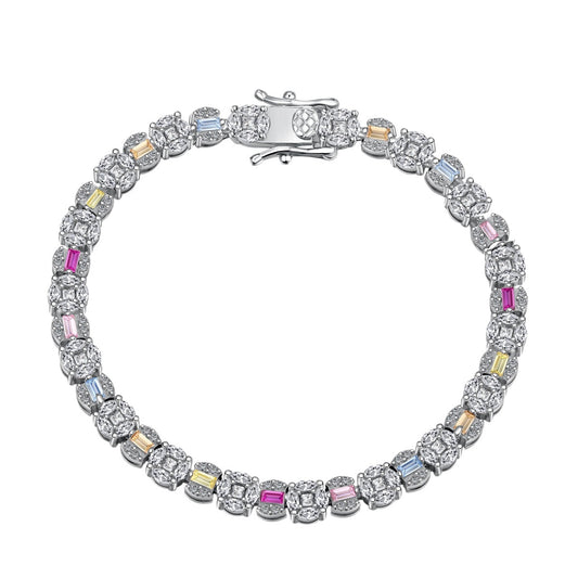 [Amore Jewelry]Dazzling Radiant Multi Cut Daily Bracelet