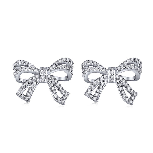 [Amore Jewelry]Dainty Bow Shape Earrings
