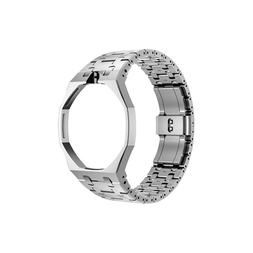 Oak Pop Exclusive Silver Steel Strap