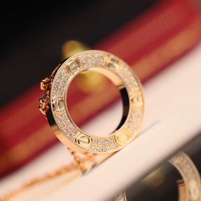 [Amore Jewelry]LOVE NECKLACE ADJUSTABLE ROSE GOLD