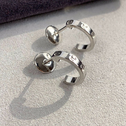 [Amore Jewelry]LOVE EARRINGS 2.65MM SILVER