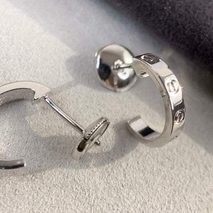 [Amore Jewelry]LOVE EARRINGS 2.65MM SILVER