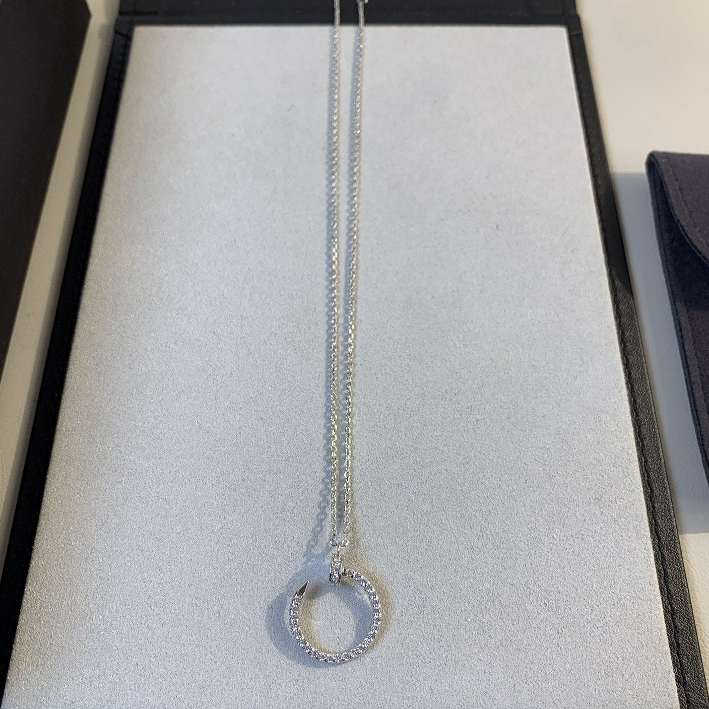 [Amore Jewelry]JUSTE NECKLACE SILVER DIAMONDS