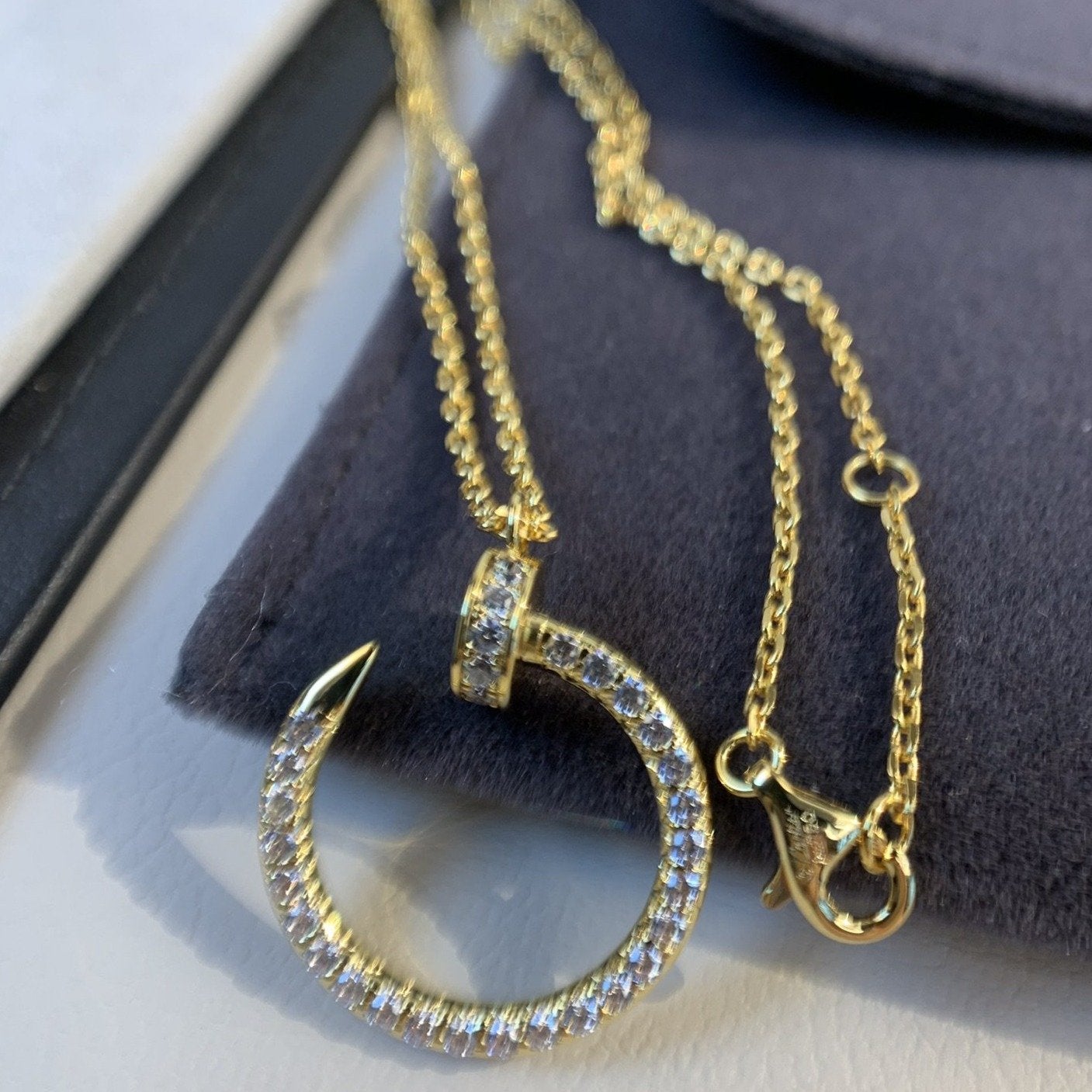 [Amore Jewelry]JUSTE NECKLACE GOLD DIAMONDS