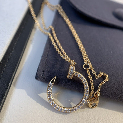 [Amore Jewelry]JUSTE NECKLACE PINK GOLD DIAMONDS