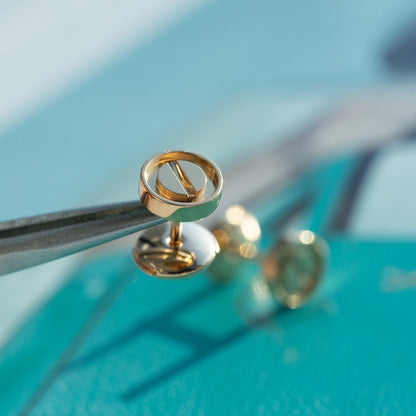 [Amore Jewelry]LOVE EARRINGS PINK GOLD 10MM