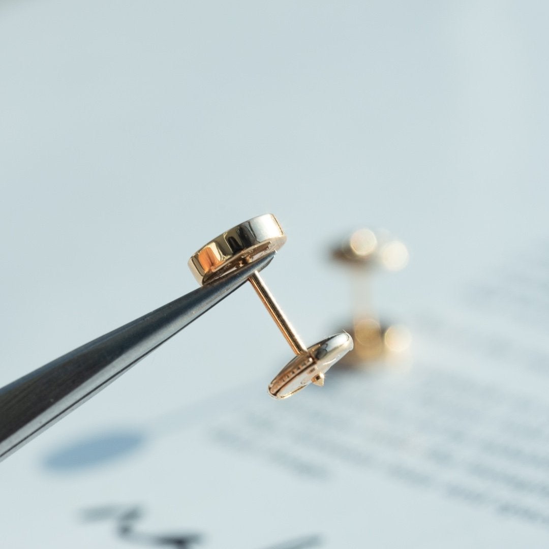 [Amore Jewelry]LOVE EARRINGS PINK GOLD 10MM