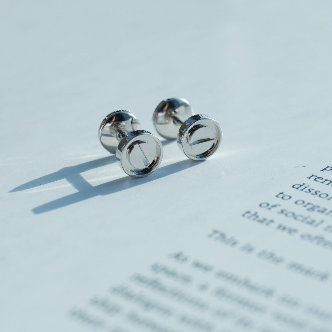 [Amore Jewelry]LOVE EARRINGS SILVER 10MM