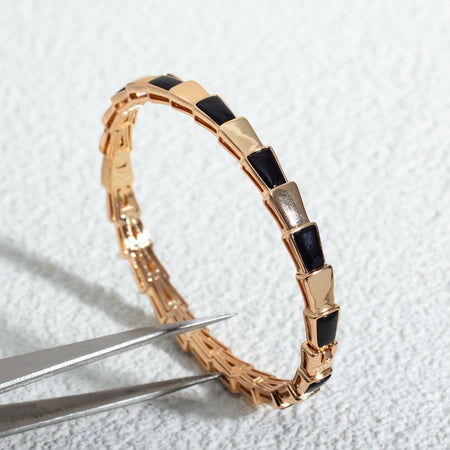 [Amore Jewelry]SERPENTI BRACELET PINK GOLD ONYX