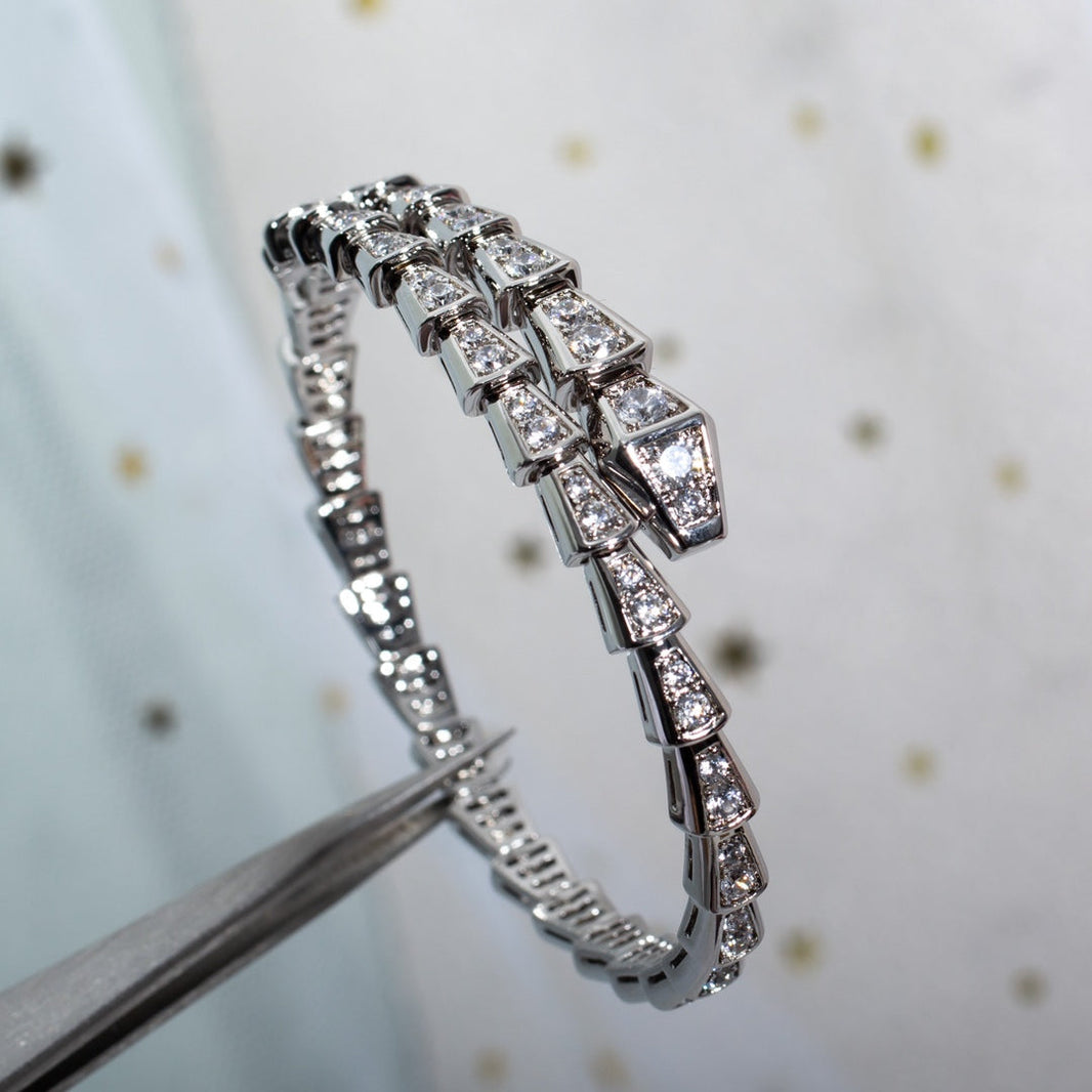 [Amore Jewelry]SERPENTI BRACELET 6MM SILVER DIAMOND