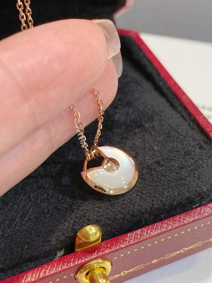[Amore Jewelry]AMULETTE ROSE GOLD MOP NECKLACE