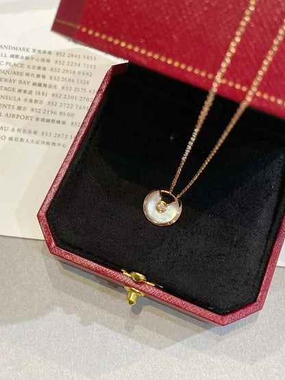 [Amore Jewelry]AMULETTE ROSE GOLD MOP NECKLACE