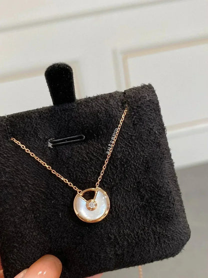 [Amore Jewelry]AMULETTE ROSE GOLD MOP NECKLACE