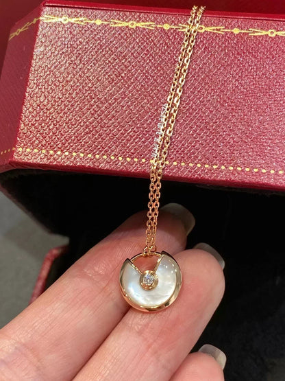 [Amore Jewelry]AMULETTE ROSE GOLD MOP NECKLACE