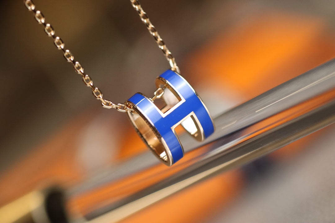 [Amore Jewelry]POP H PEDANT PINK GOLD