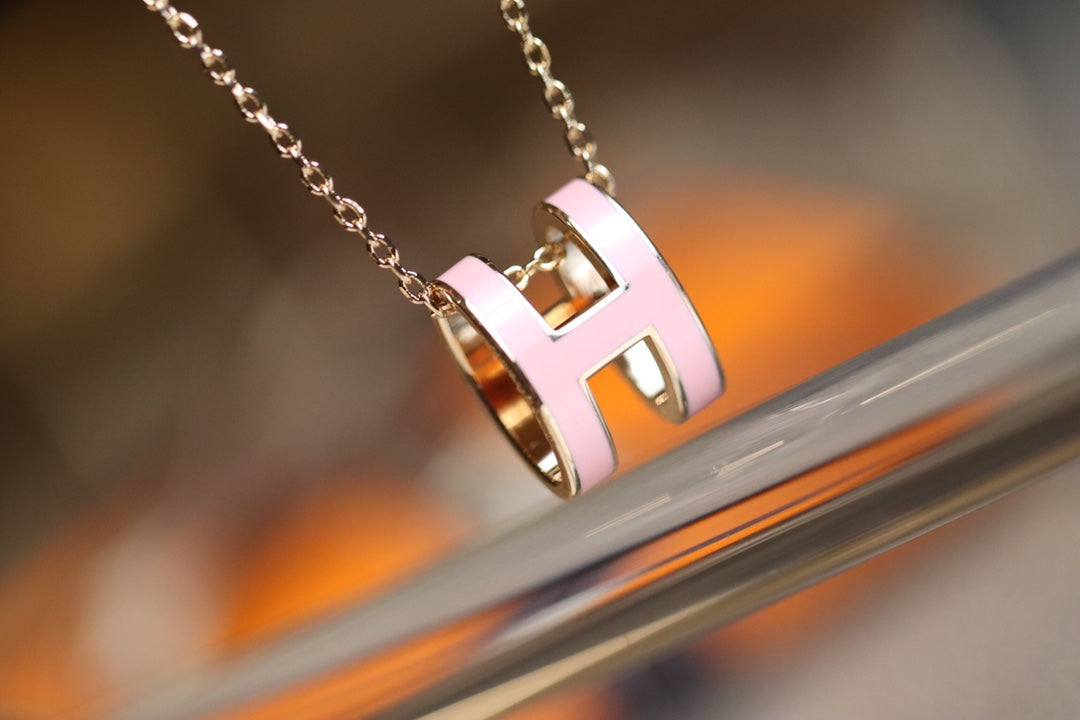 [Amore Jewelry]POP H PEDANT PINK GOLD