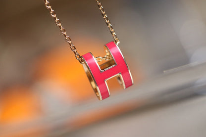 [Amore Jewelry]POP H PEDANT PINK GOLD