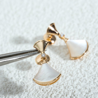 [Amore Jewelry]DREAM MOP PINK GOLD EARRINGS