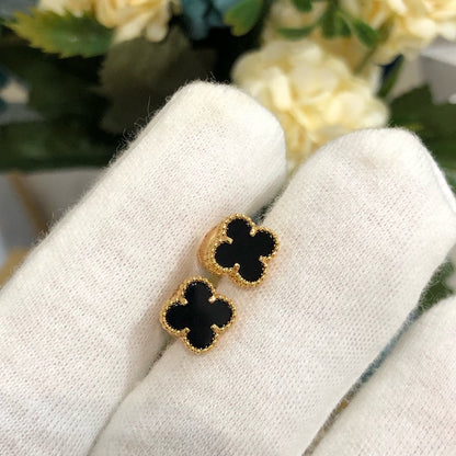 [Amore Jewelry]CLOVER MINI GOLD EARRINGS