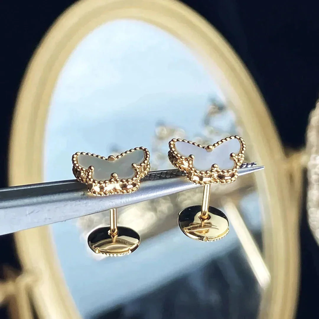 [Amore Jewelry]SWEET BUTTERFLY MOP EARSTUDS