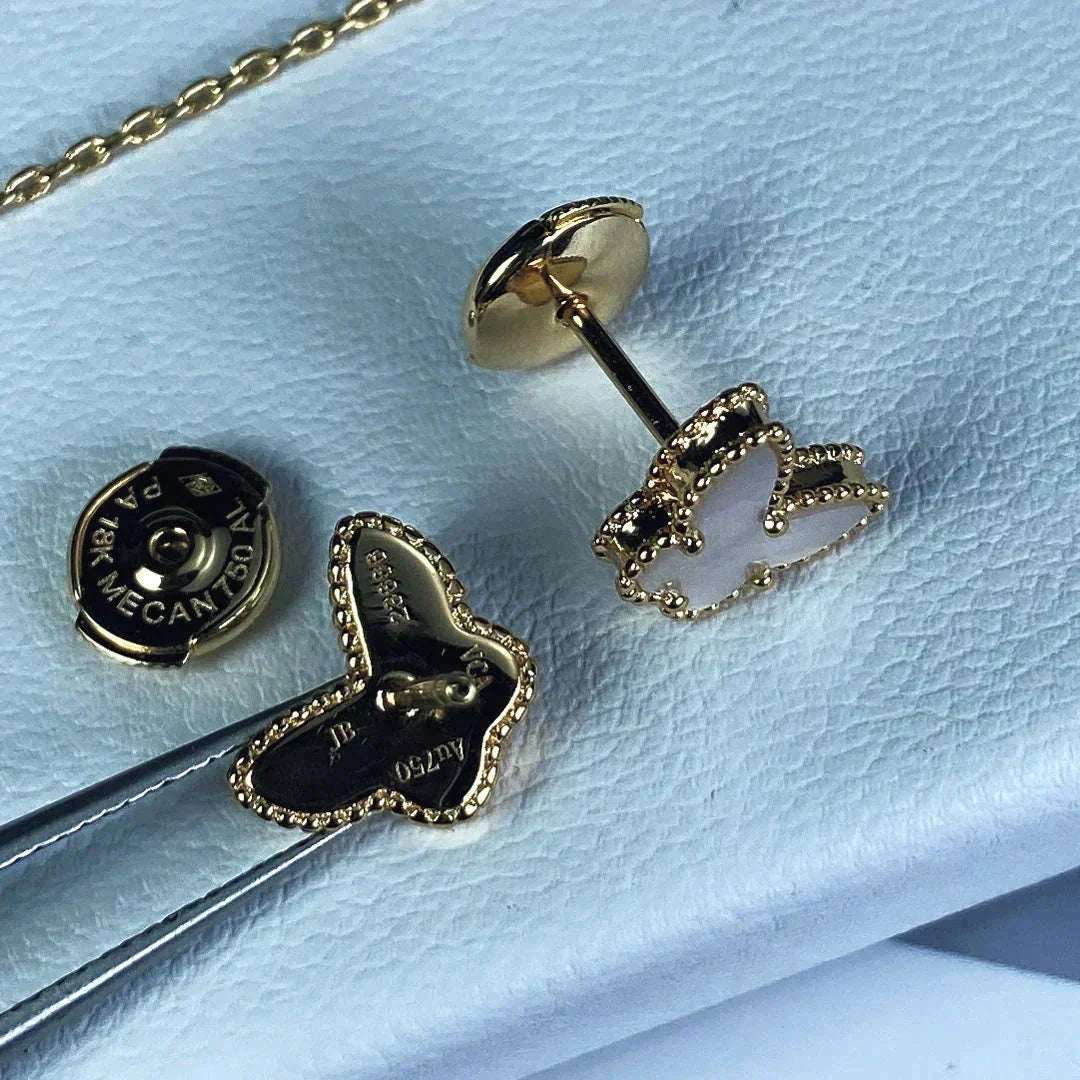 [Amore Jewelry]SWEET BUTTERFLY MOP EARSTUDS