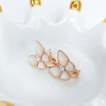 [Amore Jewelry]BUTTERFLY MOP DIAMOND EARRINGS