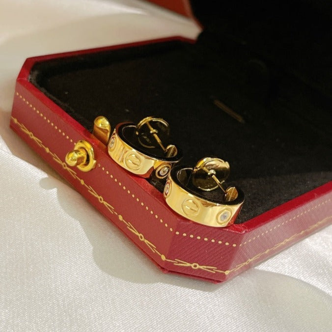 [Amore Jewelry]LOVE EARRINGS 5.7MM 2 DIAMONDS