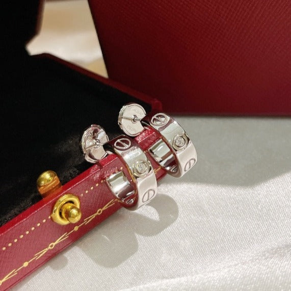 [Amore Jewelry]LOVE EARRINGS 5.7MM 2 DIAMONDS