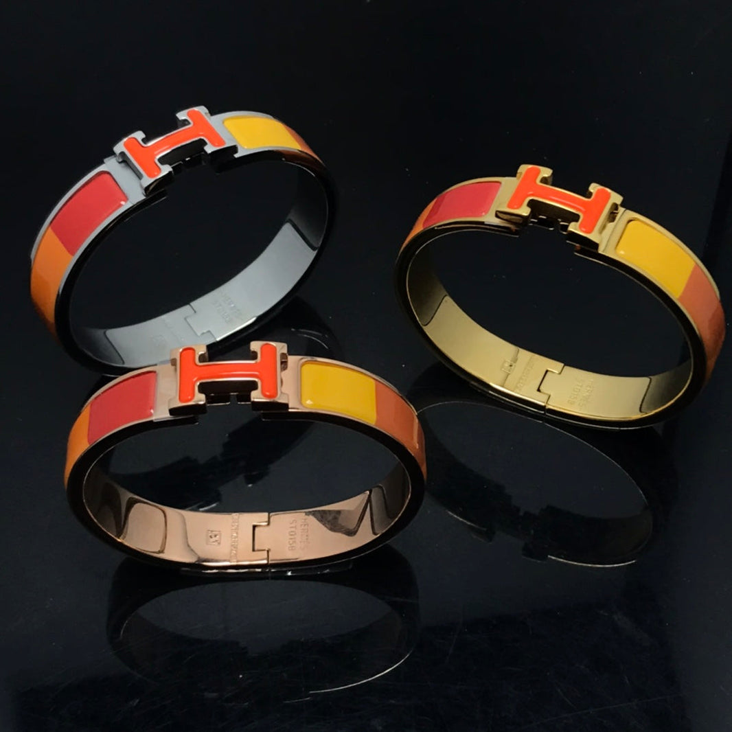 [Amore Jewelry]H BRACELET ORANGE RAINBOW CERAMIC