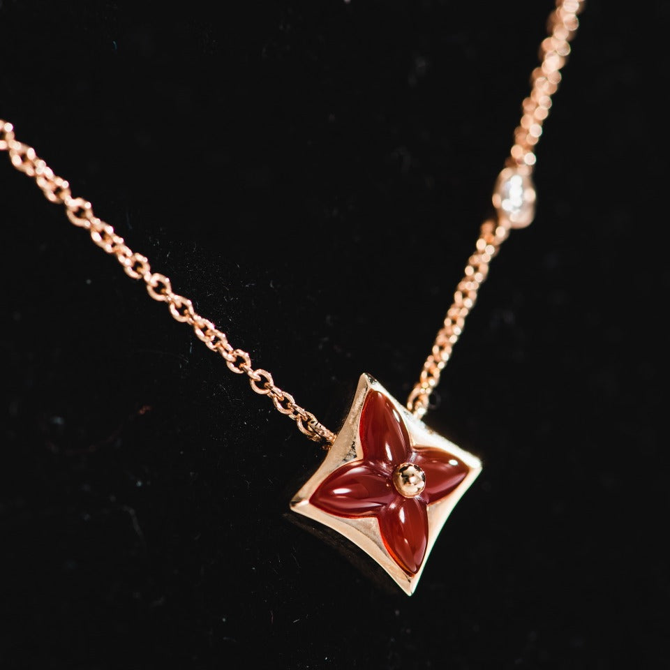 [Amore Jewelry]STAR NECKLACE PINK GOLD 1 DIAMOND