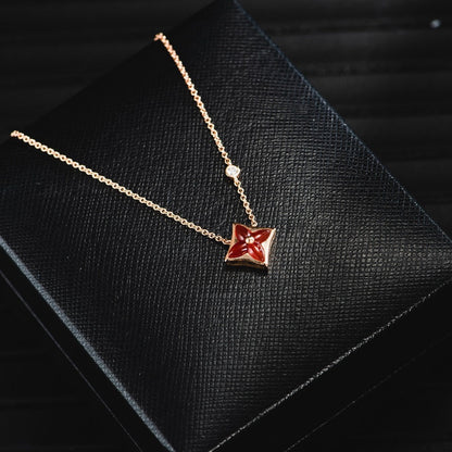 [Amore Jewelry]STAR NECKLACE PINK GOLD 1 DIAMOND